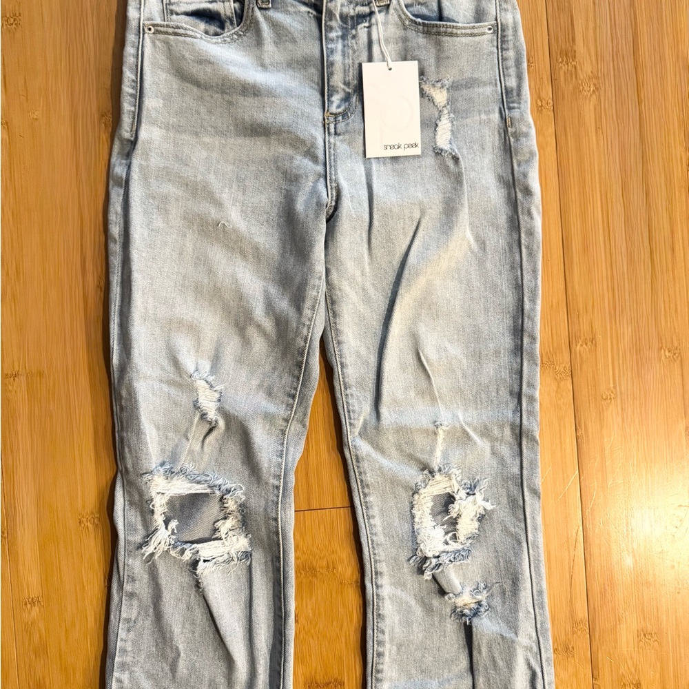 Distressed Light Blue Women's Jeans